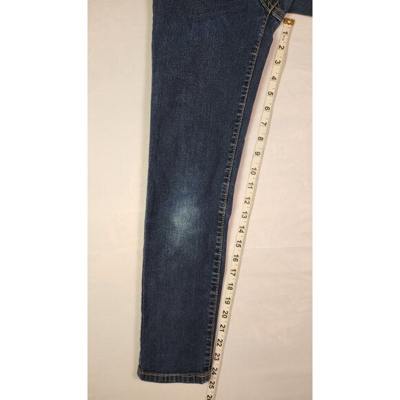 Cat & Jack Jeans Girls Size 10 Straight Skinny Denim Dark Blue - Picture 5 of 7